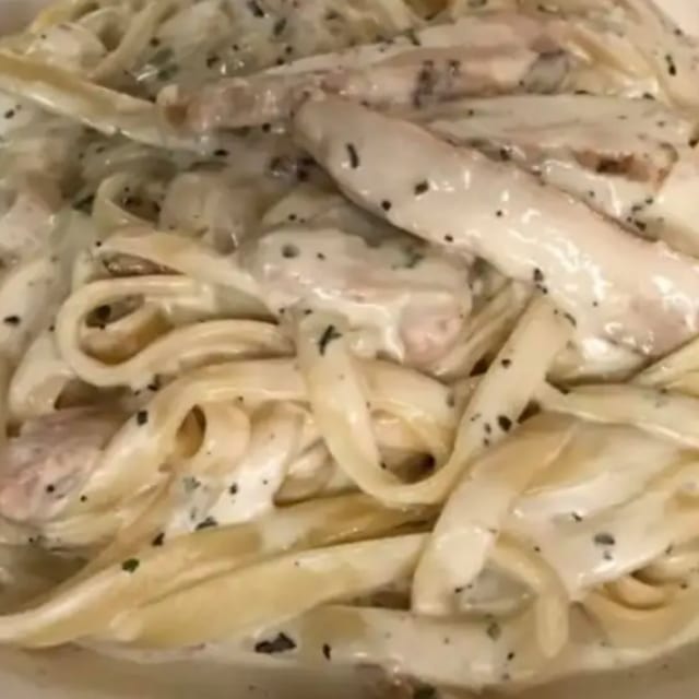 Chicken Fettuccine Alfredo.